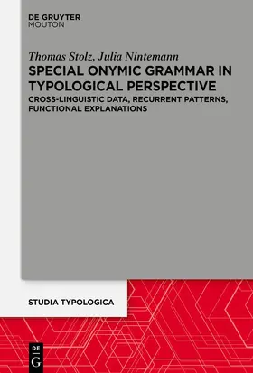 Nintemann / Stolz |  Special Onymic Grammar in Typological Perspective | Buch |  Sack Fachmedien