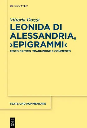 Dozza |  Leonida di Alessandria, ›Epigrammi‹ | Buch |  Sack Fachmedien