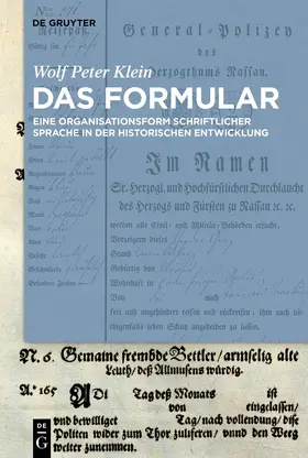Klein |  Das Formular | Buch |  Sack Fachmedien