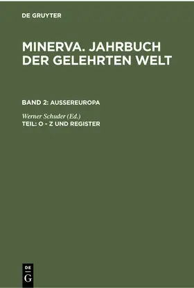 Schuder |  O - Z und Register | Buch |  Sack Fachmedien
