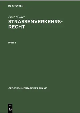 Müller |  Straßenverkehrsrecht | Buch |  Sack Fachmedien