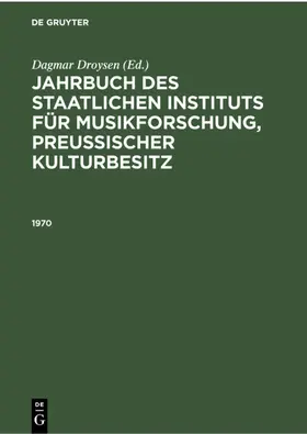 Droysen |  1970 | Buch |  Sack Fachmedien