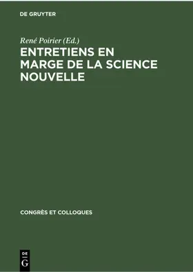 Poirier |  Entretiens en marge de La science nouvelle | Buch |  Sack Fachmedien
