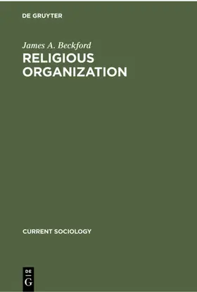 Beckford | Religious Organization | Buch | 978-3-11-230246-0 | www.sack.de
