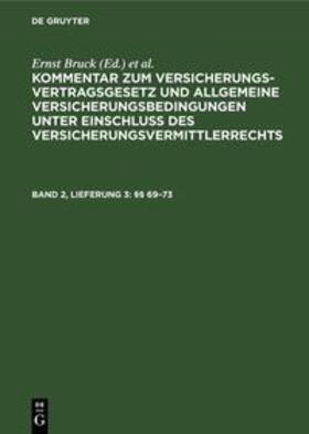 Sieg / Bruck / Möller |  §§ 69¿73 | Buch |  Sack Fachmedien