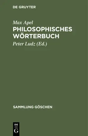 Apel / Ludz |  Philosophisches Wörterbuch | Buch |  Sack Fachmedien