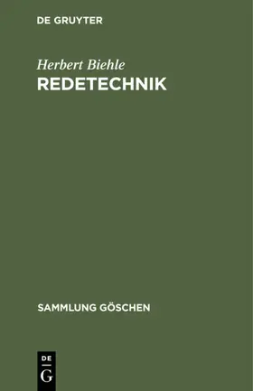 Biehle |  Redetechnik | Buch |  Sack Fachmedien