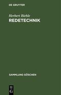 Biehle |  Redetechnik | Buch |  Sack Fachmedien