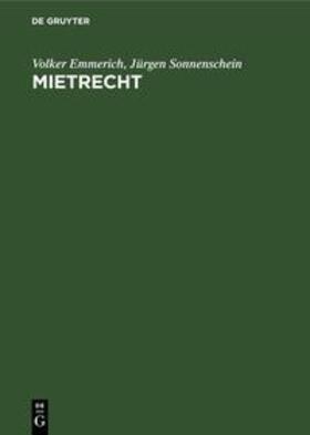 Sonnenschein / Emmerich | Mietrecht | Buch | sack.de