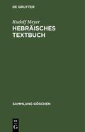 Meyer |  Hebräisches Textbuch | Buch |  Sack Fachmedien