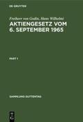 Godin / Wilhelmi |  Aktiengesetz vom 6. September 1965 | Buch |  Sack Fachmedien