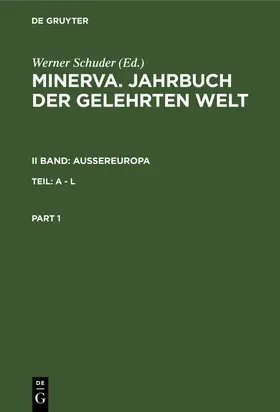 Schuder |  A - L | Buch |  Sack Fachmedien