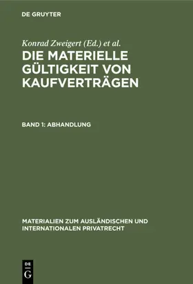 Zweigert |  Abhandlung | Buch |  Sack Fachmedien