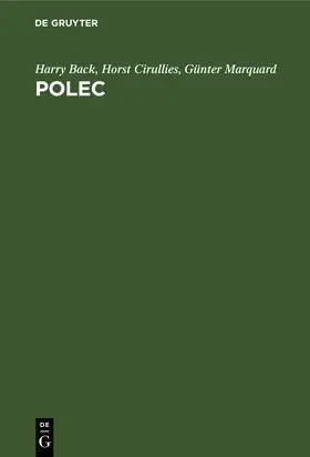 Back / Marquard / Cirullies |  Polec | Buch |  Sack Fachmedien