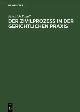 Pukall |  Der Zivilprozeß in der gerichtlichen Praxis | Buch |  Sack Fachmedien