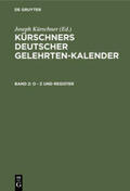 Schuder / Kürschner |  O - Z und Register | Buch |  Sack Fachmedien