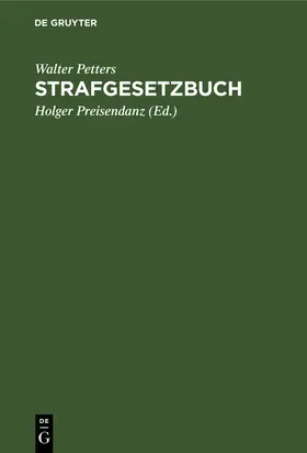 Petters / Preisendanz |  Strafgesetzbuch | Buch |  Sack Fachmedien