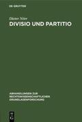 Nörr |  Divisio und Partitio | Buch |  Sack Fachmedien