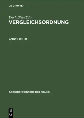Mohrbutter / Bley |  §§ 1-81 | Buch |  Sack Fachmedien