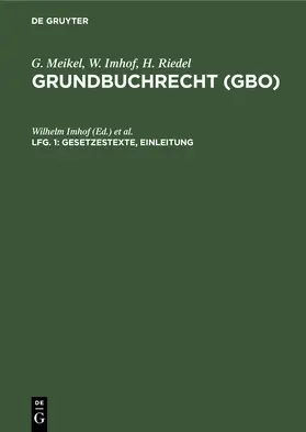 Imhof / Riedel |  Gesetzestexte, Einleitung | Buch |  Sack Fachmedien