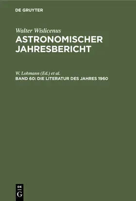 Henn / Lohmann |  Die Literatur des Jahres 1960 | Buch |  Sack Fachmedien