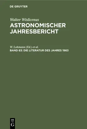 Lohmann / Güntzel-Lingner / Henn |  Die Literatur des Jahres 1963 | Buch |  Sack Fachmedien