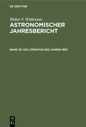 Die Literatur des Jahres 1953 | Buch | 978-3-11-230891-2 | sack.de