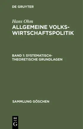 Ohm |  Systematisch-theoretische Grundlagen | Buch |  Sack Fachmedien