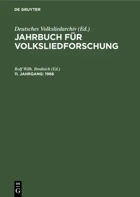Brednich |  1966 | Buch |  Sack Fachmedien
