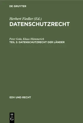 Gola / Hümmerich |  Datenschutzrecht der Länder | Buch |  Sack Fachmedien