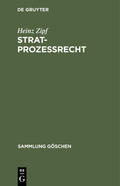 Zipf |  Stratprozeßrecht | Buch |  Sack Fachmedien