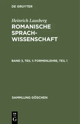 Lausberg | Formenlehre, Teil 1 | Buch | 978-3-11-231078-6 | www.sack.de