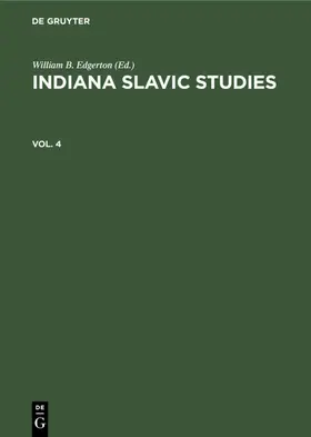 Edgerton |  Indiana Slavic Studies. Vol. 4 | eBook | Sack Fachmedien
