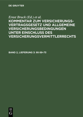 Bruck / Sieg / Möller | §§ 69–73 | E-Book | sack.de