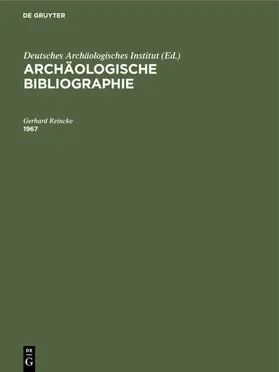 Reincke |  1967 | eBook | Sack Fachmedien
