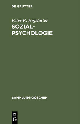 Hofstätter | Sozialpsychologie | E-Book | sack.de