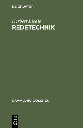 Biehle | Redetechnik | E-Book | sack.de