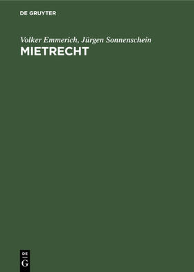 Emmerich / Sonnenschein | Mietrecht | E-Book | sack.de