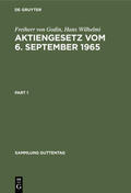 Godin / Wilhelmi |  Aktiengesetz vom 6. September 1965 | eBook | Sack Fachmedien