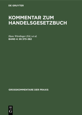 Würdinger / Brüggemann |  (§§ 373–382) | eBook | Sack Fachmedien
