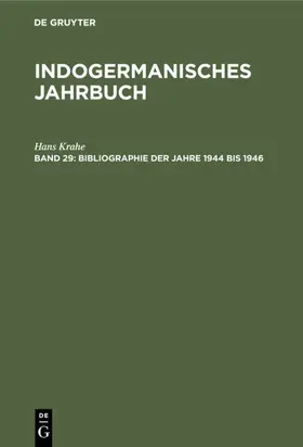 Krahe | Bibliographie der Jahre 1944 bis 1946 | E-Book | www.sack.de