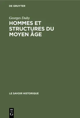 Duby | Hommes et structures du moyen âge | E-Book | www.sack.de