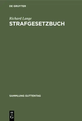 Lange |  Strafgesetzbuch | eBook | Sack Fachmedien