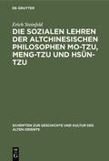 Steinfeld |  Die sozialen Lehren der altchinesischen Philosophen Mo-Tzu, Meng-Tzu und Hsün-Tzu | eBook | Sack Fachmedien