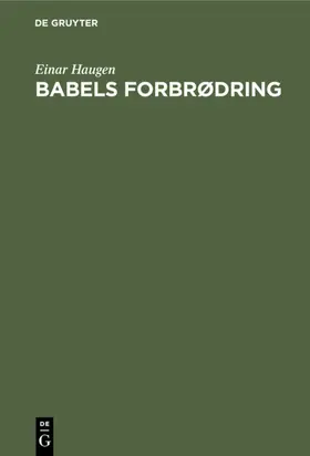 Haugen | Babels forbrødring | E-Book | www.sack.de