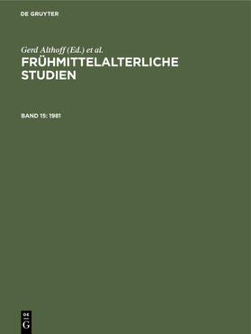 Althoff / Keller / Meier |  1981 | eBook | Sack Fachmedien