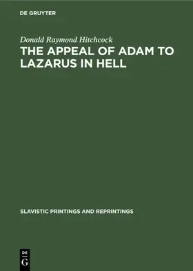 Hitchcock |  The Appeal of Adam to Lazarus in Hell | eBook | Sack Fachmedien