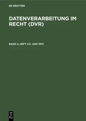  Juni 1975 | eBook | Sack Fachmedien