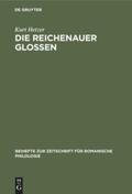 Hetzer |  Die Reichenauer Glossen | Buch |  Sack Fachmedien
