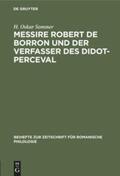 Sommer |  Messire Robert de Borron und der Verfasser des Didot-Perceval | Buch |  Sack Fachmedien